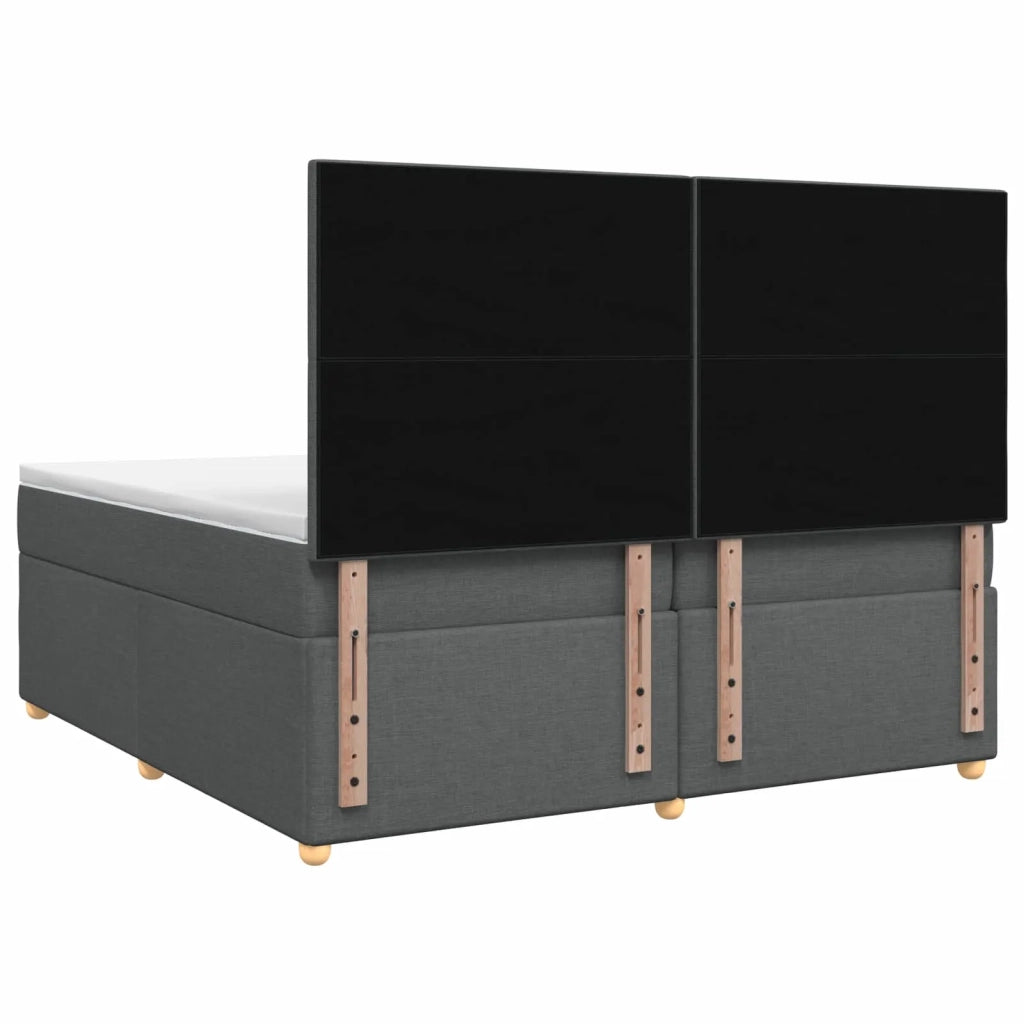 Letto box spring con materasso Grigio Scuro 200 x 200 cm 3453971