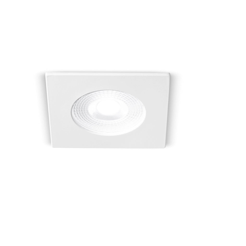 Faretto Incasso Quadrato Moderno Oasis Alluminio Bianco 1 Luce Gu10