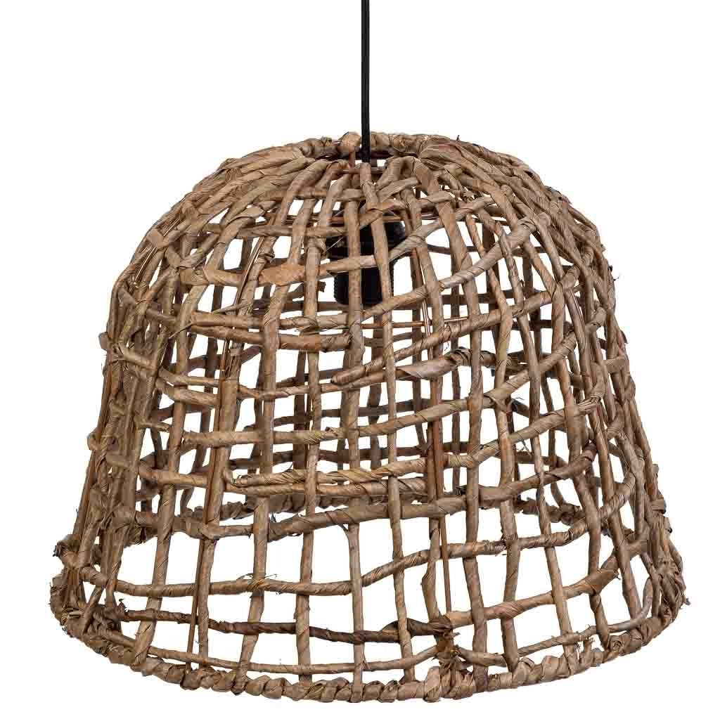 Lampada da soffitto in foglia di banano marrone naturale, D42x30h cm
