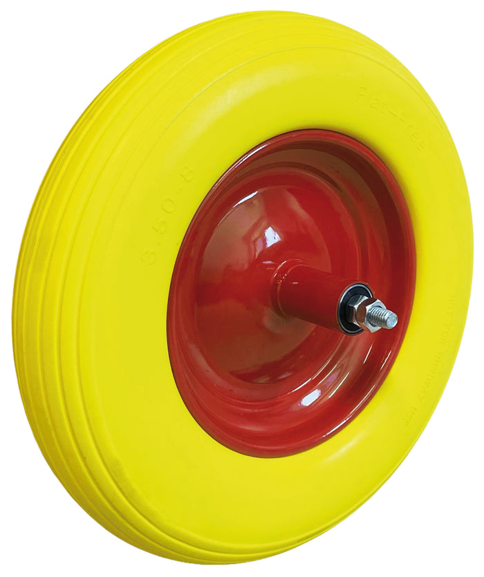 Utilia RUOTA PIENA X CARRIOLA CON CUSCINETTI MIS.3.50x8 PERNO CM.21/ASSE CM.13,5