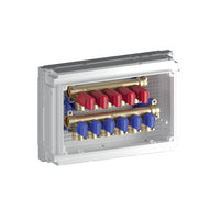 KIT COLLETTORE SANITARIO MULTI INTERCETTAZIONE DA INCASSO 6+5 USCITE- 6+5 Fastec F13- TECO- pezzi 1