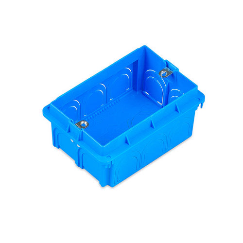 SCATOLA DA INCASSO 3 POSTI UNIFICATA- Azzurra- ATON- pezzi 12