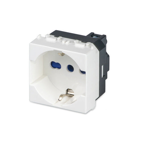 PRESA MIX P40 SCHUKO UNIVERSALE 2P+T 16A- Bianca- ATON- pezzi 6