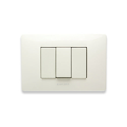 PLACCA IN TECNOPOLIMERO 3 POSTI- Alluminio- ATON- pezzi 1