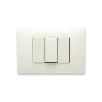 PLACCA IN TECNOPOLIMERO 3 POSTI- Alluminio- ATON- pezzi 1