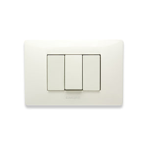 PLACCA IN TECNOPOLIMERO 3 POSTI- Bianco- ATON- pezzi 1