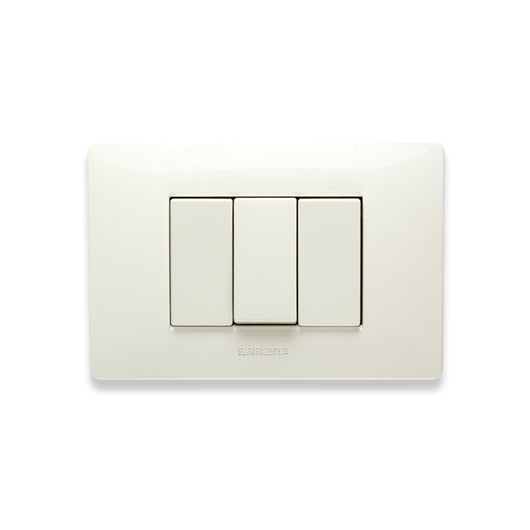 PLACCA IN TECNOPOLIMERO 3 POSTI- Bianco- ATON- pezzi 1