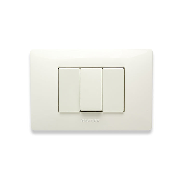 PLACCA IN TECNOPOLIMERO 3 POSTI- Bianco- ATON- pezzi 1