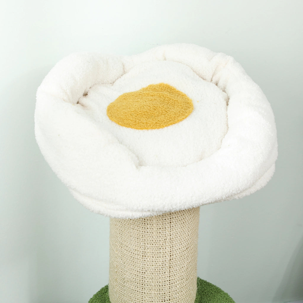 Albero tiragraffi per gatti a 3 livelli con palla e sisal ¨C zephmum ¨C verde ? 45x92 cm