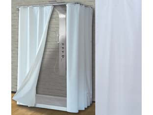 TENDA PER DOCCIA IN PEVA TINTA UNITA COLORE BIANCO- - cm.240x200h. - 1 blister SANIPLAST