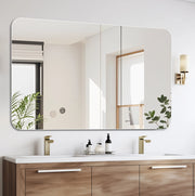 Specchio da bagno 60x100 cm senza cornice argento, orizzontale o verticale