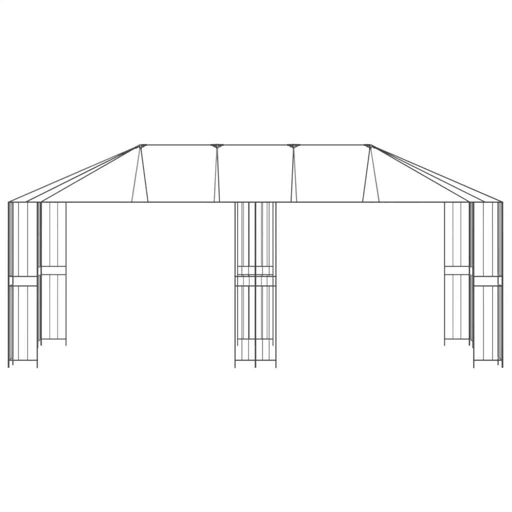 Struttura Gazebo 6 x 3 m Nero Acciaio CFW9870396