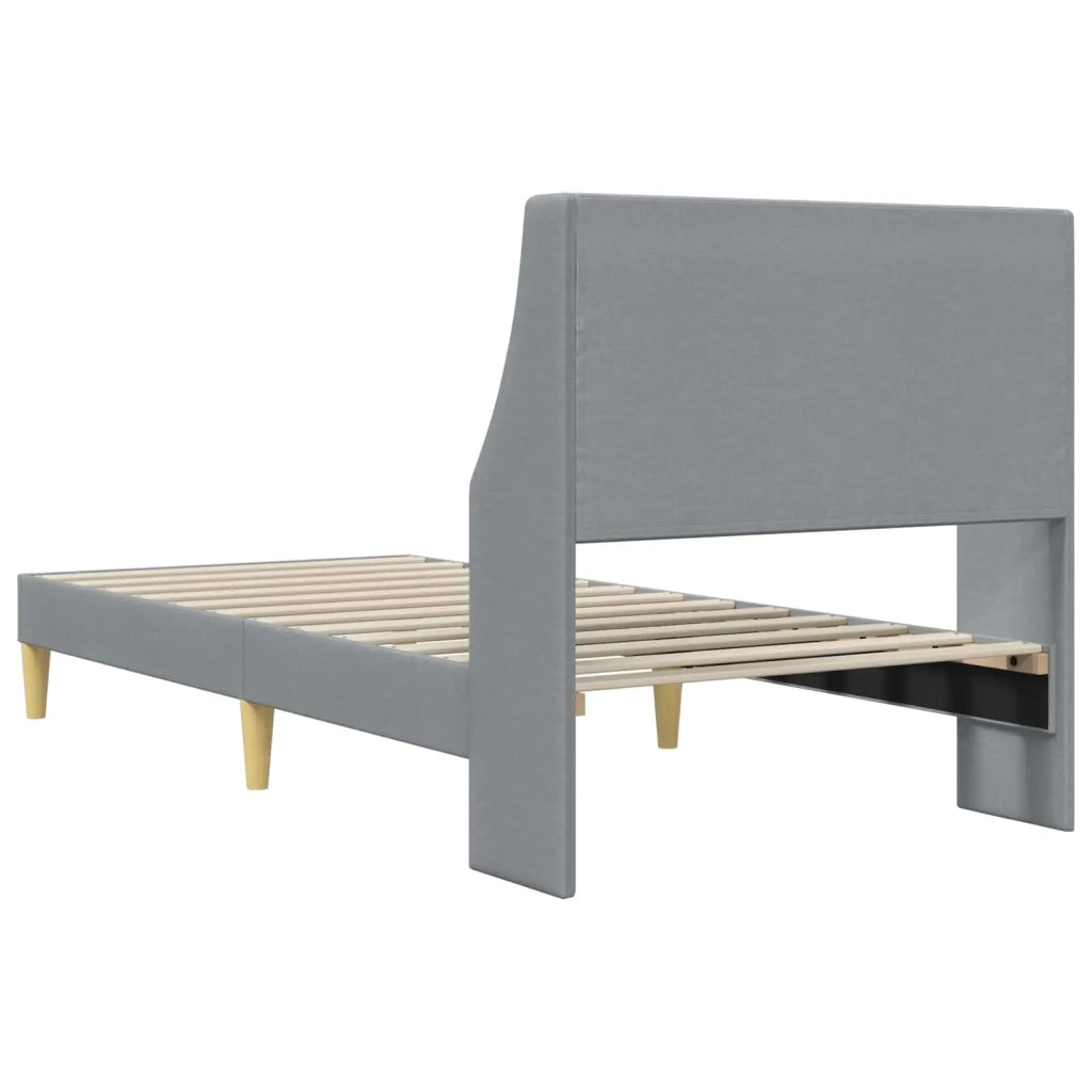 Struttura del letto Grigio chiaro 90 x 200 cm Tessuto 42027321