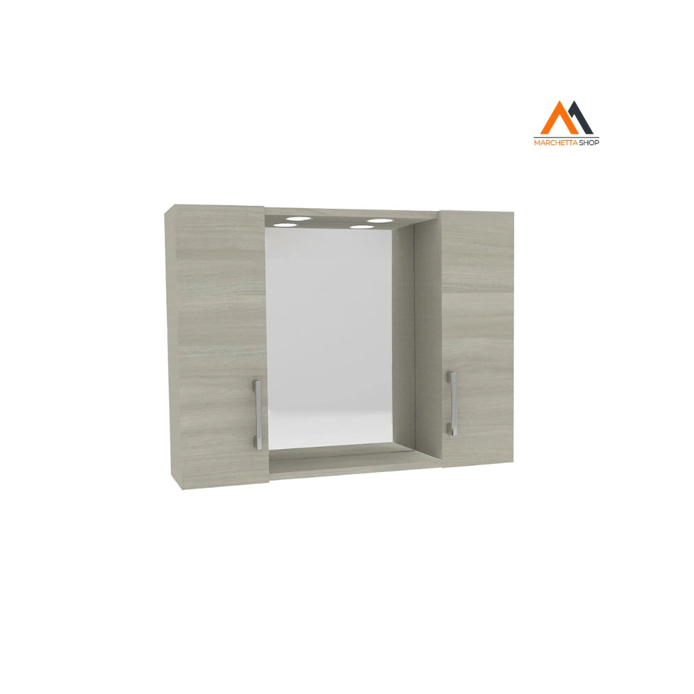 SPECCHIERA DA BAGNO PENSILE DOPPIO 'DIA' cm 77 x 16 x h.57 -