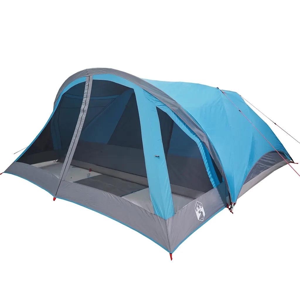 Tenda Familiare Cabina per 6 Persone-Tenda da campeggio Blu Impermeabile 542629