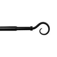 BASTONE METALLO D 12/9  70/120CM RICCIOLO NERO- 1,0 pz