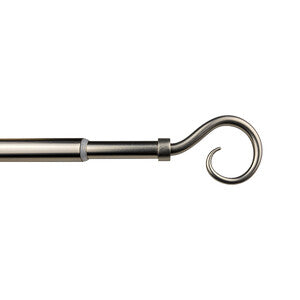 BASTONE METALLO D 12/9  70/120CM RICCIOLO NICHEL- 1,0 pz