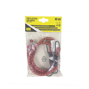 C SET 2 FUNI ELASTICHE D.8 C/2 GANCI FE 60 ROSSO- 1,0 pz