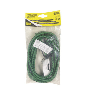 C SET 2 FUNI ELASTICHE D.8 C/2 GANCI FE 120 VERDE- 1,0 pz