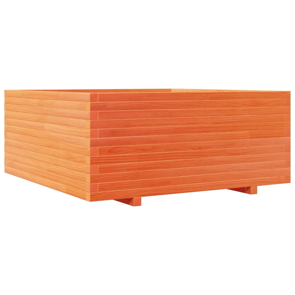 Fioriera Giardino Marrone Cera 110x110x49,5 Legno Massello Pino 3282546