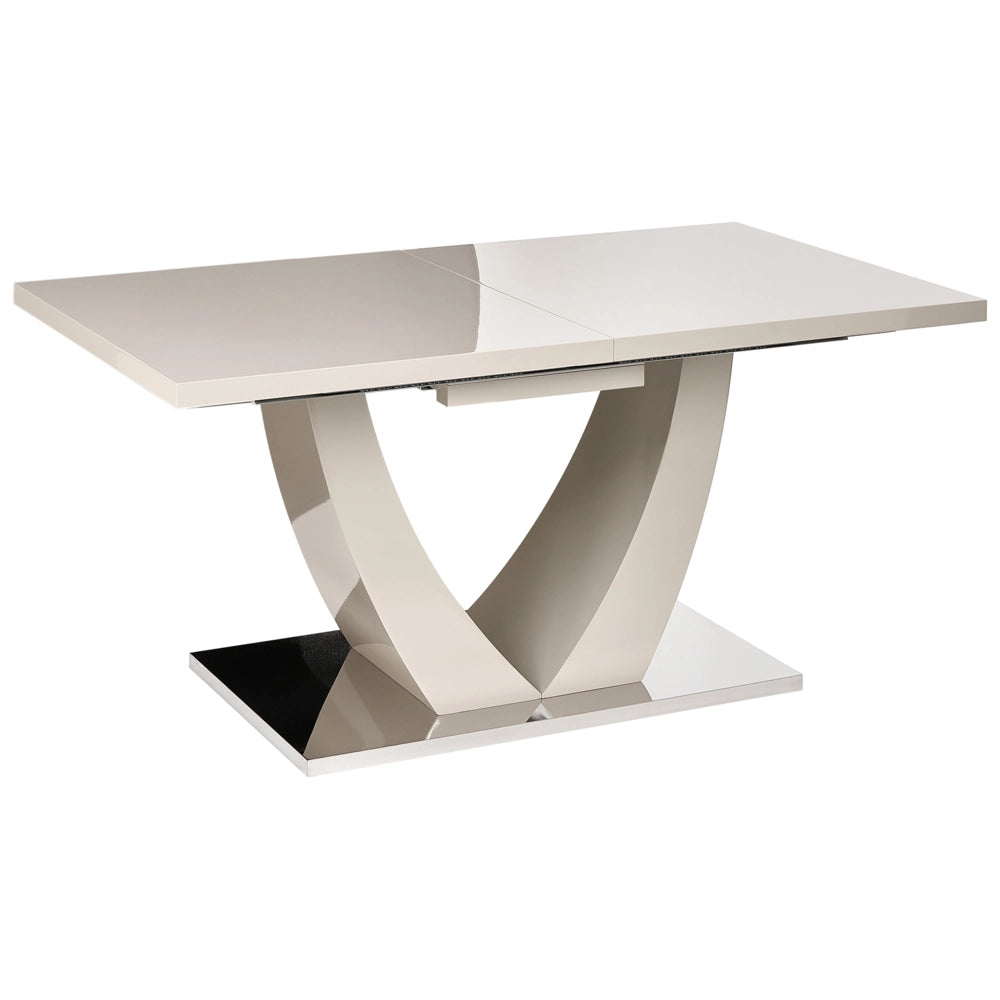 Tavolo da pranzo MDF beige chiaro 160/200 x 90 cm Allungabile Rettangolare Moderno Sala da pranzo Cucina