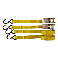 NASTRO DI ANCORAGGIO AD UNCINO mt. 4,5 x mm 25 - port.350 kg - pz.2 / con cricchetto  - UNIKO