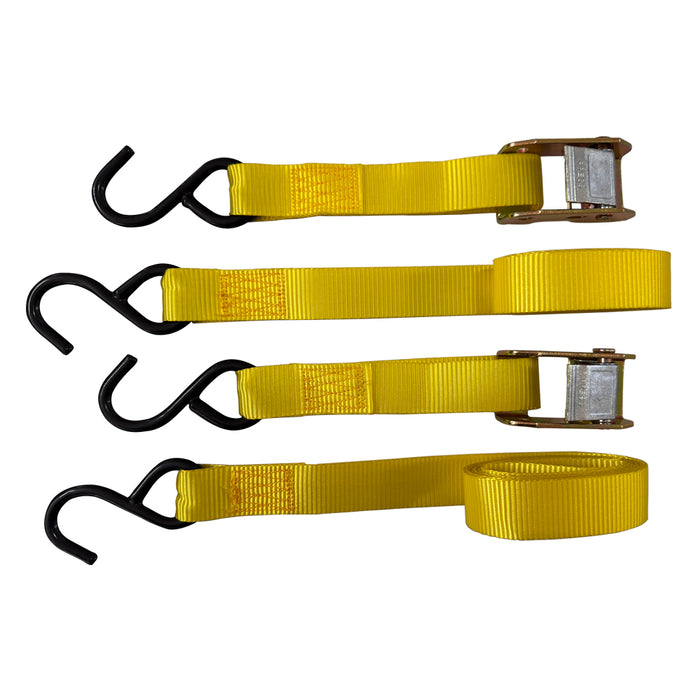 NASTRO DI ANCORAGGIO AD UNCINO CON FIBBIA mt. 2 x mm 25 - port.250 kg - pz.2 / con fibbia  - UNIKO