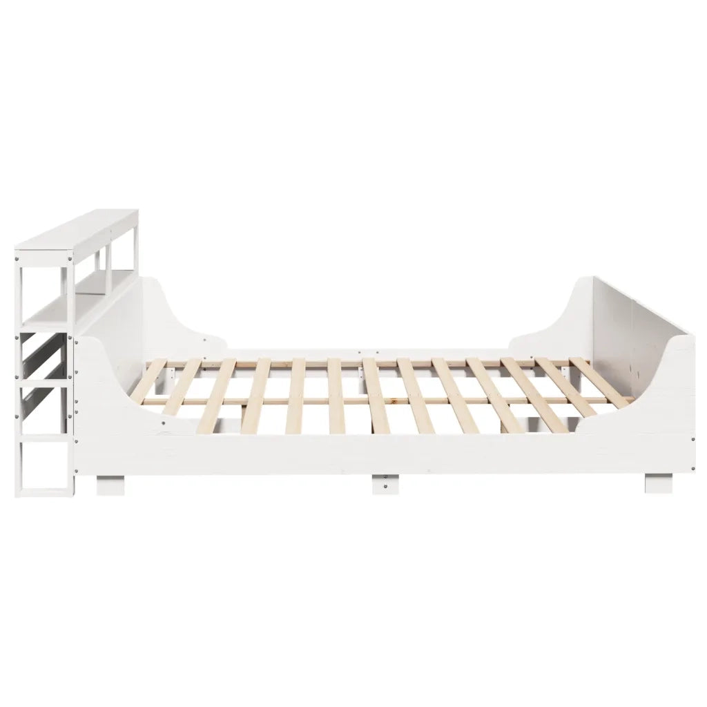 Giroletto senza Materasso Bianco 200x200 cm Legno Massello Pino 3306448