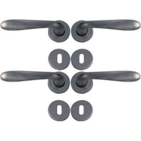 MANIGLIA GOCCIA CROMO ROSETTA FORO PATENT - ZAMA CROMO SATINATA Q8 CF=PZ 4