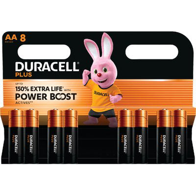 PILA STILO AA PLUS POWER BOOST DURACELL - ALCALINA VOLT 1,5 CF=PZ 8- 12 confezioni