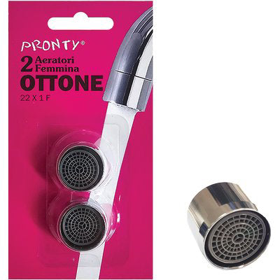 AERATORE RUBINETTO SELF PRONTY - OTTONE CROMATO M22X1 CF=PZ 2- 12 confezioni