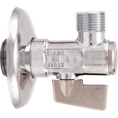 RUBINETTO A SFERA SOTTOLAVABO 906 ITAP - OTTONE CROMATO 1/2X3/8 + FILTRO + ROSETTA- 2 pezzi