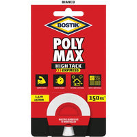 BOSTIK POLYMAX HIGH TACK NASTRO BIADESIVO - BIANCO H.MM 19 MT 1,5- 4 pezzi
