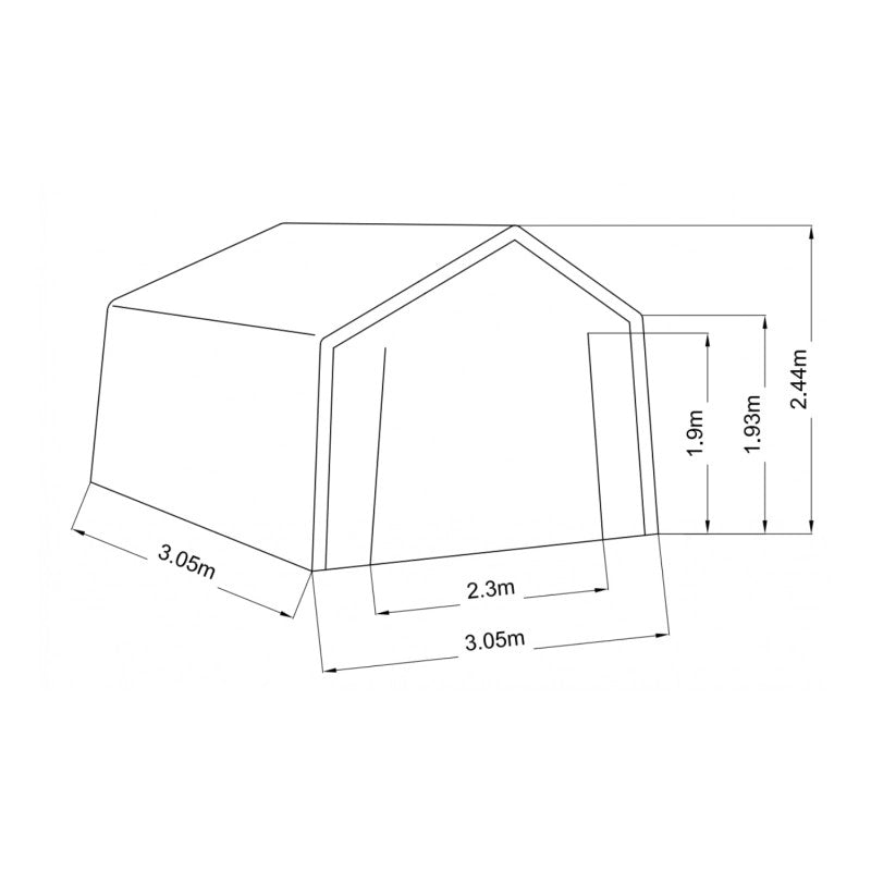 Telo di ricambio per casetta da giardino AT3030 – polietilene 195 g/m² verde impermeabile – AT3030COV Foresta