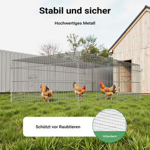 Recinto per piccoli animali 183 x 122 x 60 cm con telo parasole recinzione per conigli e lepri