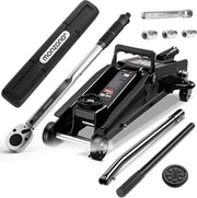 Cric Idraulico a Carrello 3t 135-400 mm Cambio Gomme Chiave Dinamometrica 6pz. 1/2' 40-210Nm
