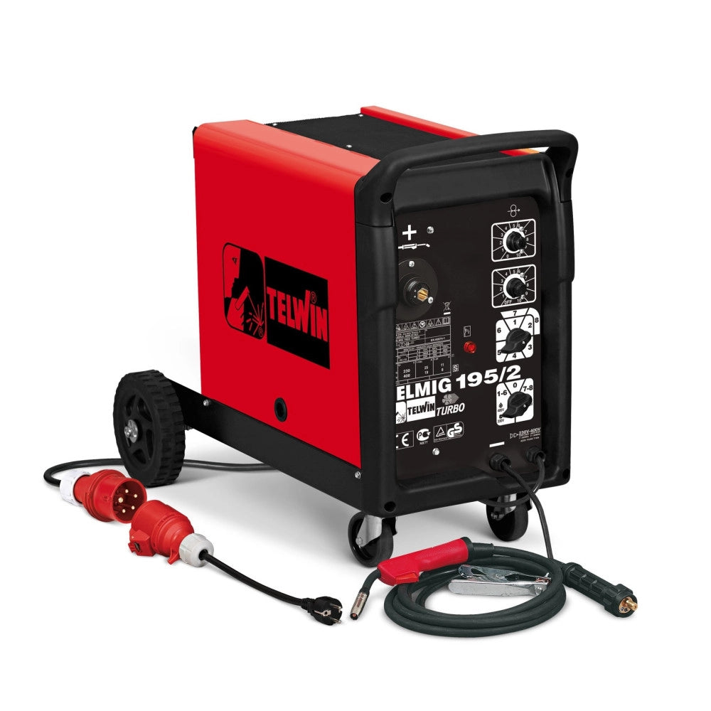 Trade Shop - Telwin Saldatrice A Filo Elettronica Flux Mig-mag 400v Telmig 195/2 Turbo 821069 -