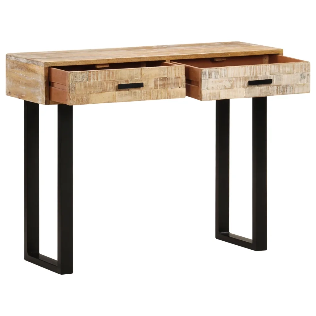 Tavolo Consolle 100x30x75 cm in Legno Massello di Mango cod mxl 18678