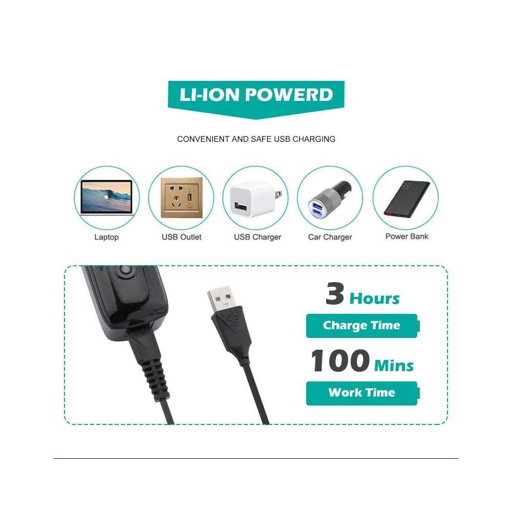 Trade Shop - Tagliacapelli Uomo Professionale Senza Filo Ricaricabile A Batteria 0 Mm Vgr653 -
