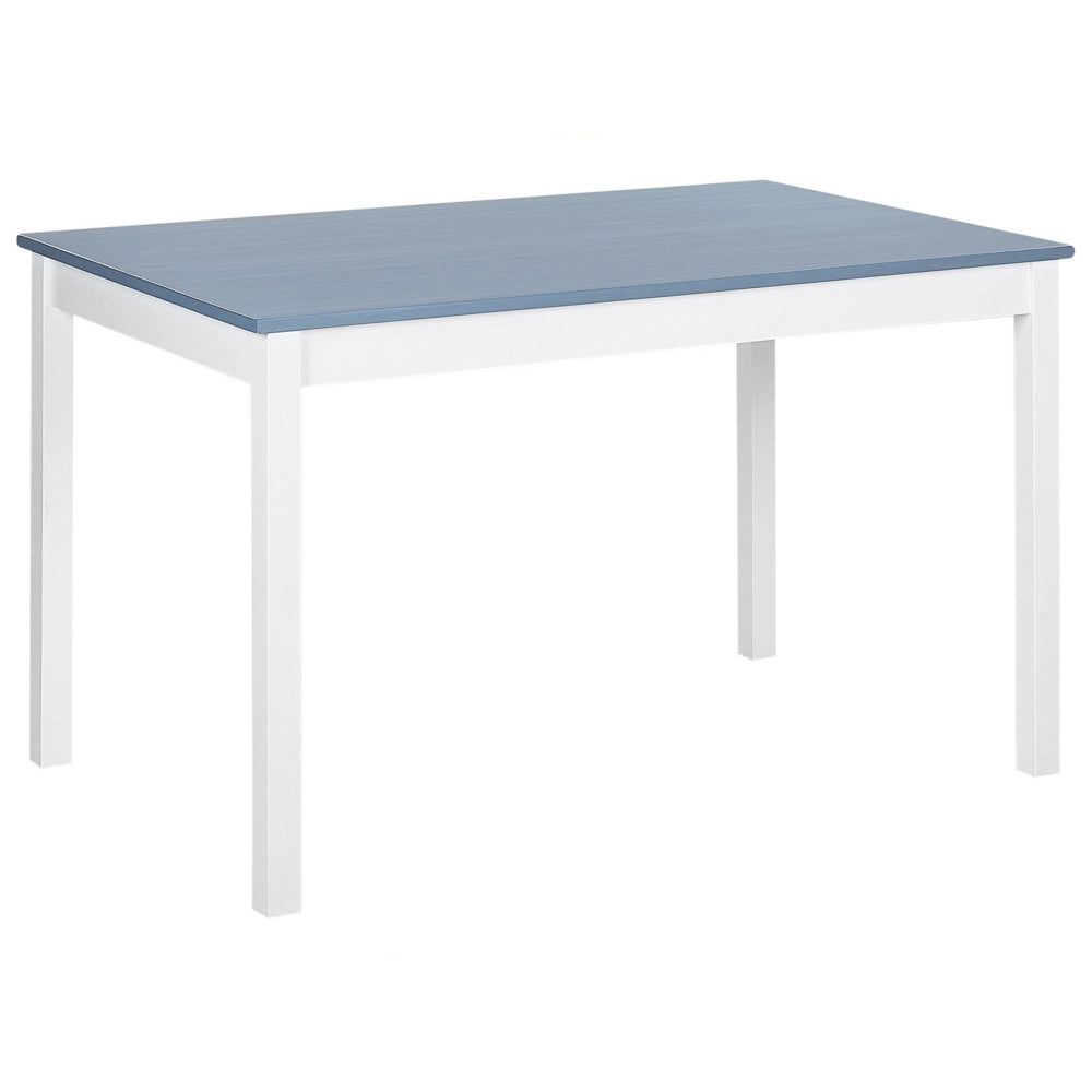 Set da pranzo in legno massello bianco con piano in legno chiaro a 4 posti 120 x 75 cm moderno scandinavo