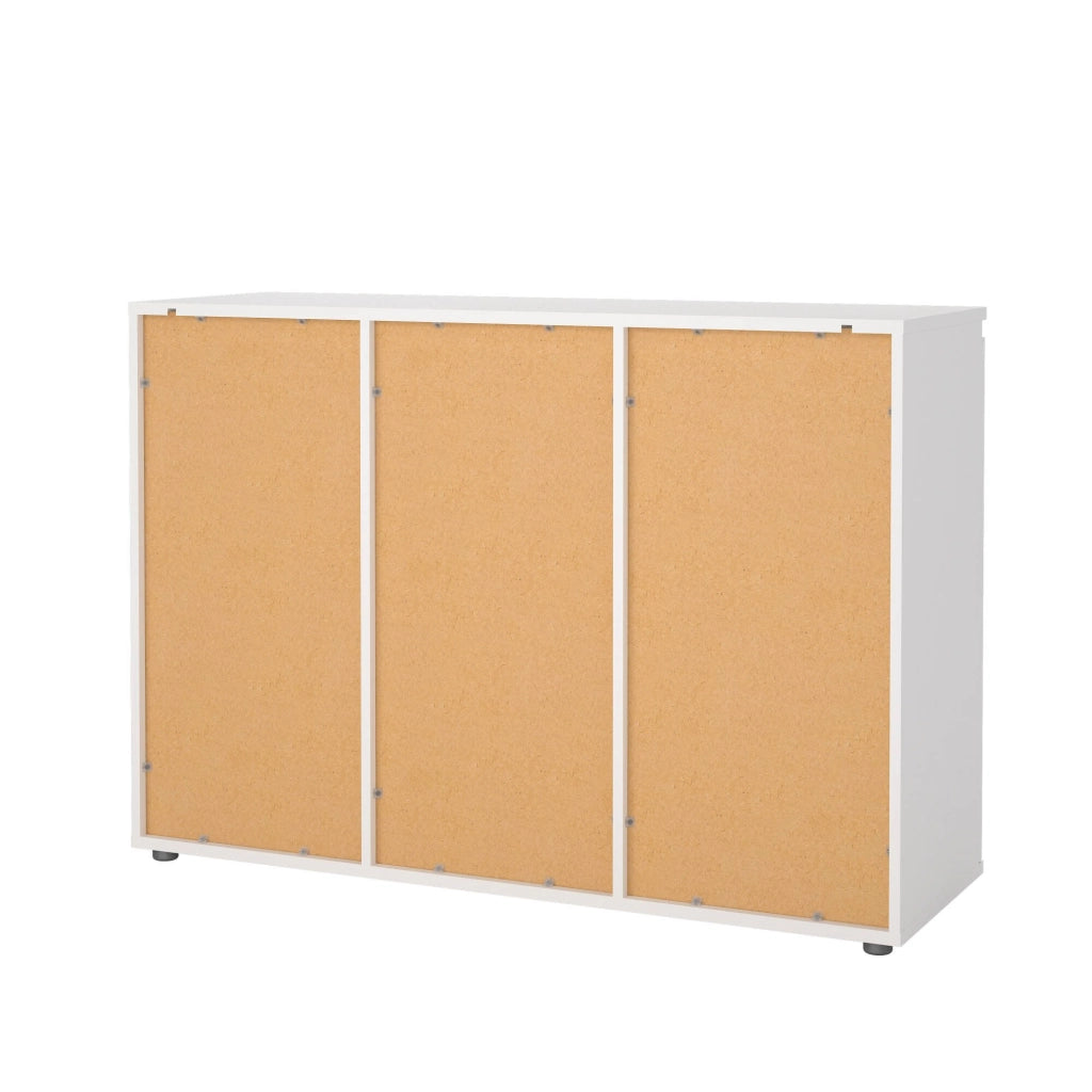 Credenza Zumpano, Buffet da soggiorno, Madia da salotto, Dispensa da cucina, 119x40 h84 cm, Bianco