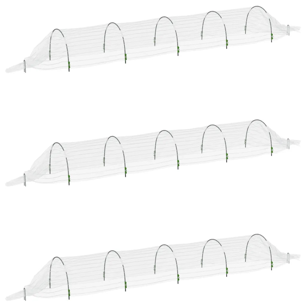 vidaXL Tunnel in Rete 3pz 1,5x5 m in Fibra di Vetro e PP