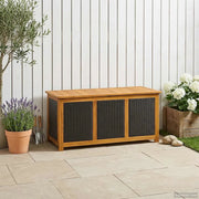 Scatola di Stoccaggio per Giardino 185 L 113 x 50 x 56 cm Nero 42002710