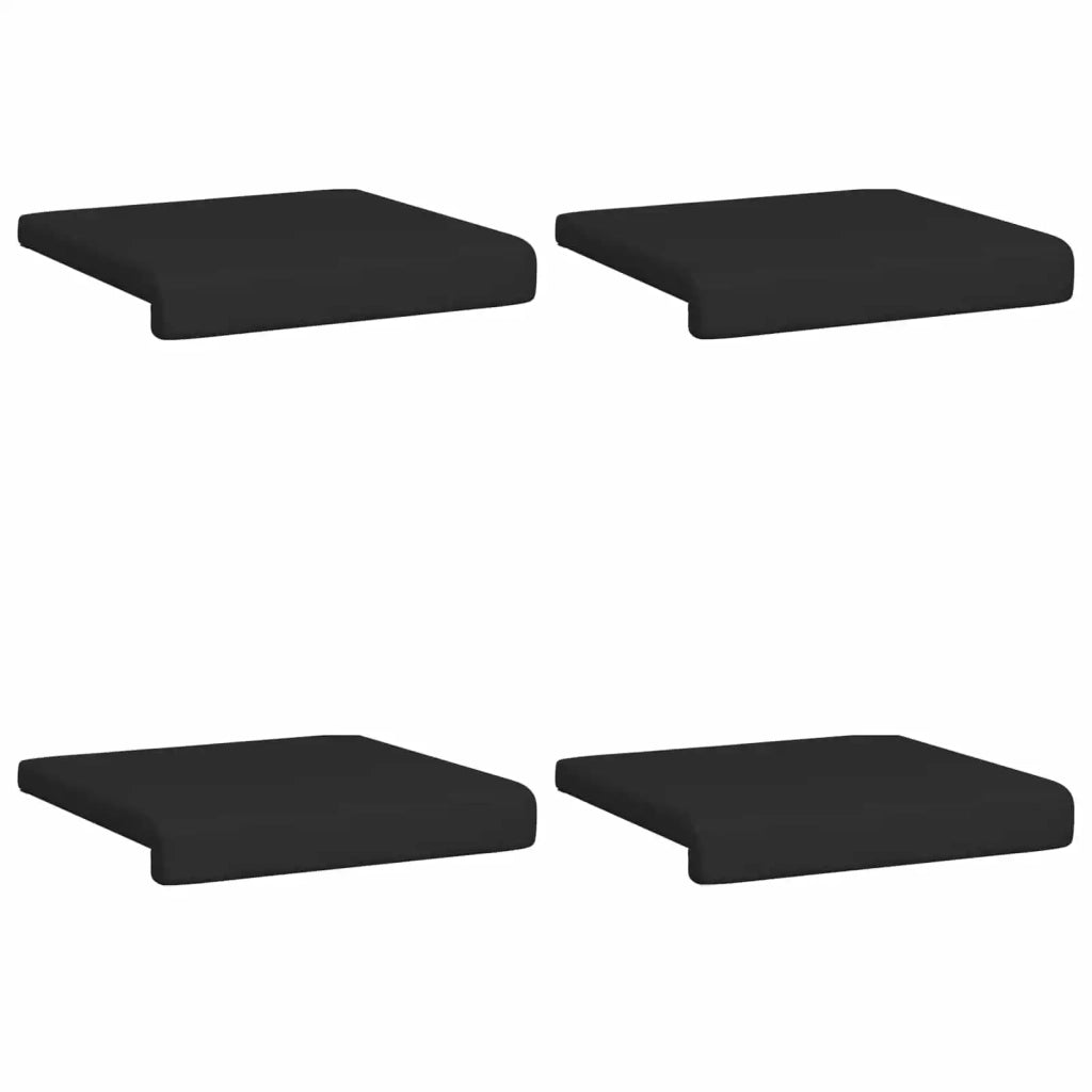 Cuscino per panchina 4 pcs Similpelle Nero Profondità 35 cm 42043119