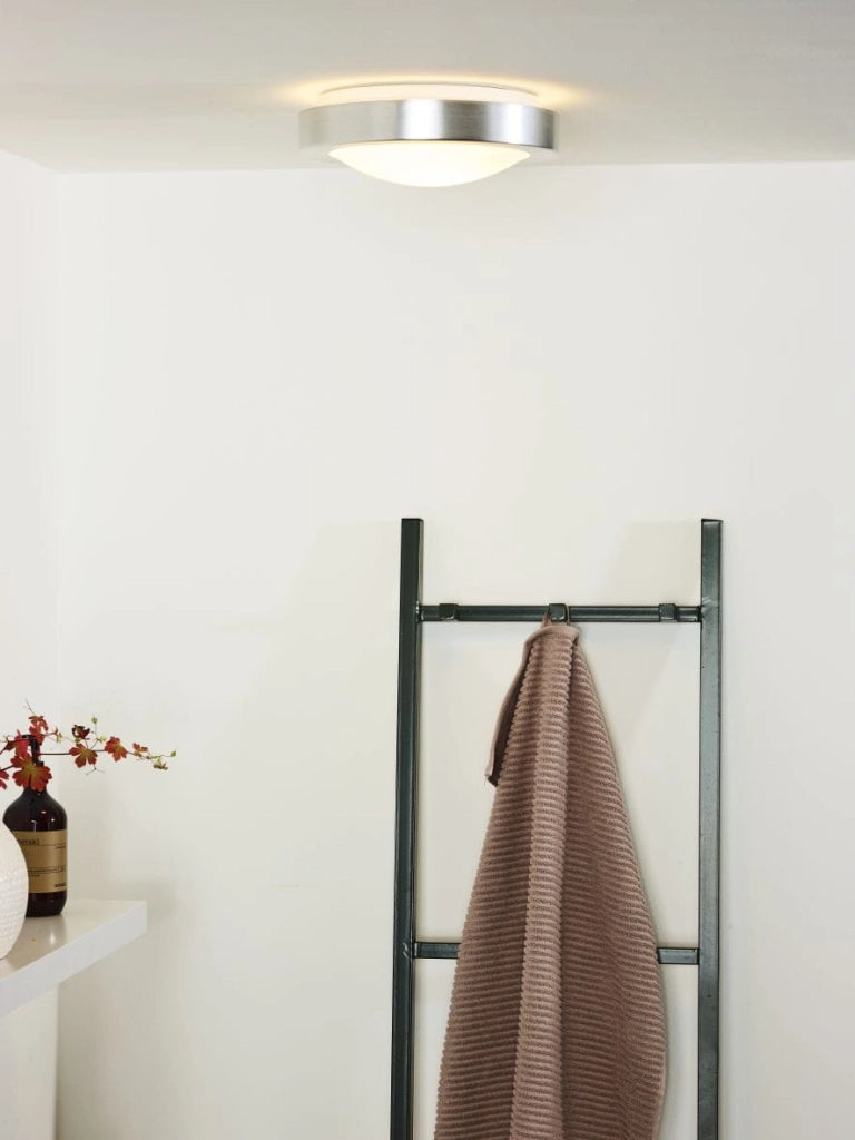 Plafoniera Lucide Fresh Ø27 bianca/argento E27 20W IP20
