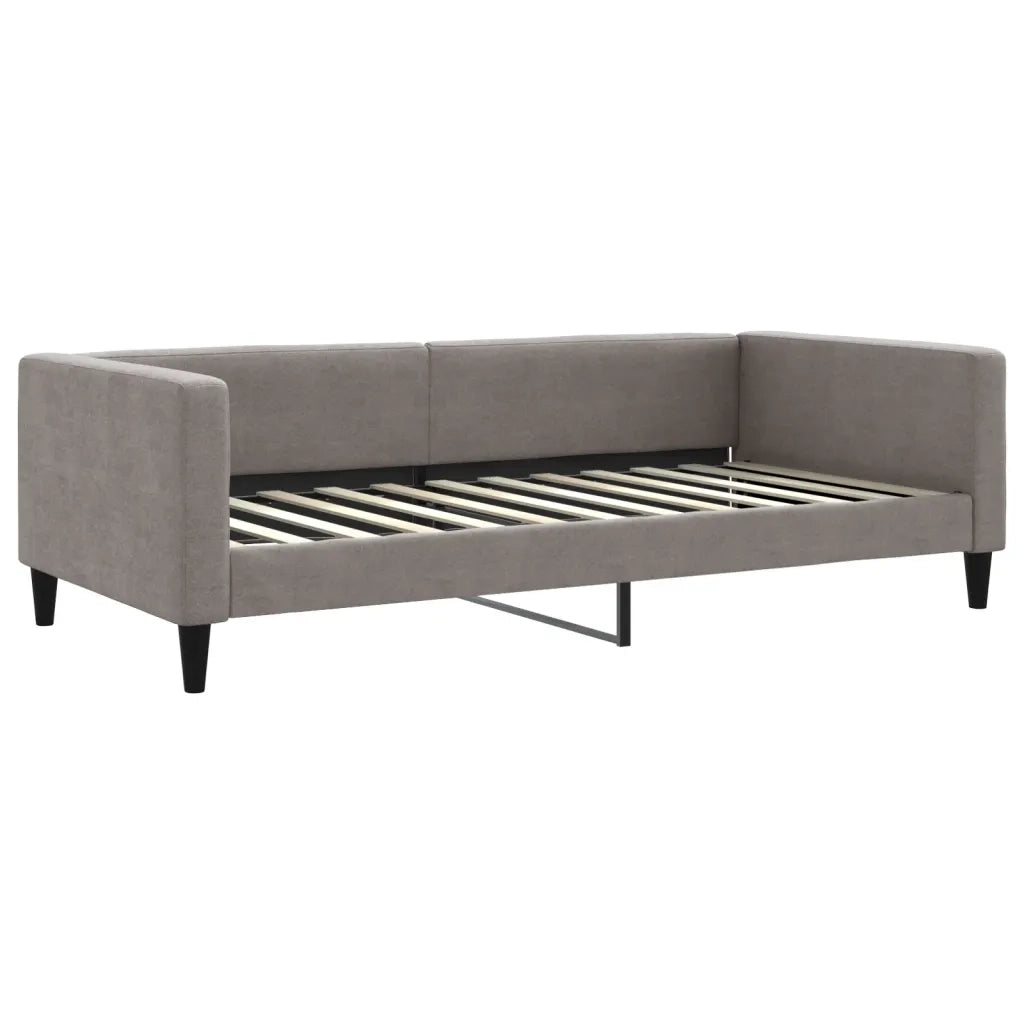 Letto singolo | Letto per adulti | Letto da Giorno Tortora 100x200 cm in Tessuto