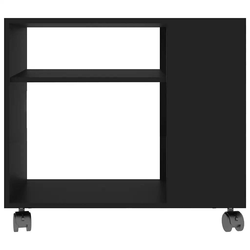 Tavolino da Salotto Nero 70x35x55 cm in Legno Multistrato 802121
