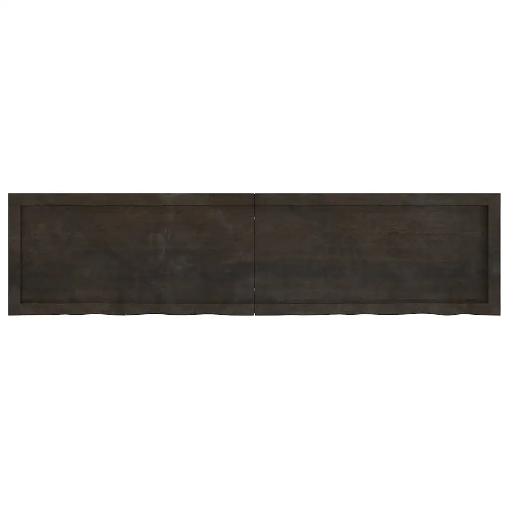 Ripiano Marrone Scuro 160x40x(2-4) cm Massello Rovere Trattato 363830
