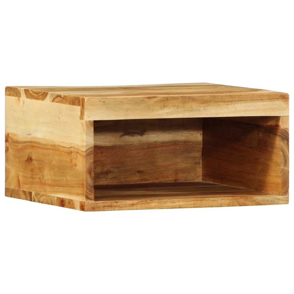 Set di 2 mobili porta TV da parete in legno massello di acacia contenitore pratico ed elegante 40 x 30 x 19 cm legno di acacia marrone 02_0057700