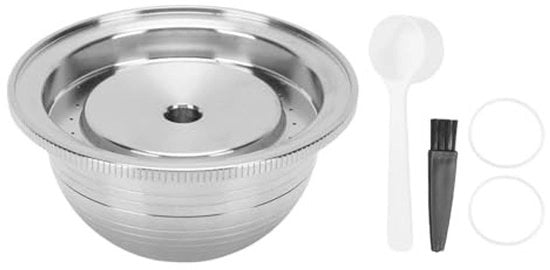 Kit di accessori per capsule di caffè riciclabili - Accessorio per macchina Vertuos Plus - Acciaio inossidabile 304 - Premium - Duraturo - Prestazioni di bollitura ottimali - Capsula di caffè riciclabile